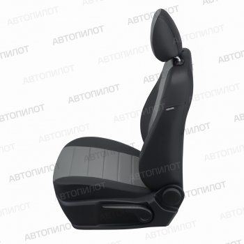 8 399 р. Чехлы сидений (экокожа/алькантара) Автопилот Haval H6 (2013-2020) (черный/серый)  с доставкой в г. Чебоксары. Увеличить фотографию 2