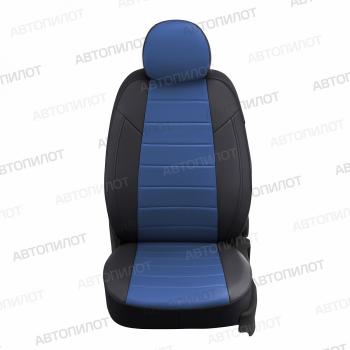 6 199 р. Чехлы на сиденья Экокожа (расздел. 40/20/40 экокожа) Автопилот Lexus RX270 AL10 дорестайлинг (2010-2012) (черный/синий)  с доставкой в г. Чебоксары. Увеличить фотографию 4