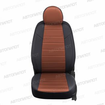 13 849 р. Чехлы на сиденья Алькантара (к. Drive экокожа) Автопилот Mazda CX-5 KF (2016-2025) (черный/коричневый)  с доставкой в г. Чебоксары. Увеличить фотографию 4