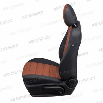 13 849 р. Чехлы на сиденья Алькантара (к. Drive экокожа) Автопилот Mazda CX-5 KF (2016-2025) (черный/коричневый)  с доставкой в г. Чебоксары. Увеличить фотографию 3