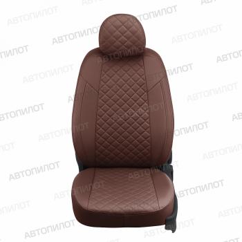 8 749 р. Чехлы на сиденья Ромб (раздел. 40/60+ вырез под подлокот. экокожа) Автопилот Opel Mokka  дорестайлинг (2012-2016) (темно-коричневый)  с доставкой в г. Чебоксары. Увеличить фотографию 3