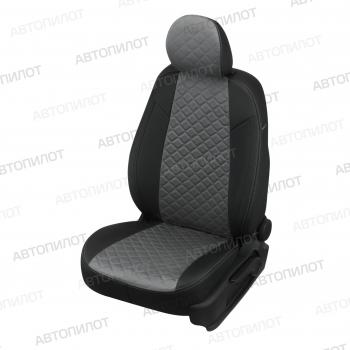 Чехлы на сиденья Алькантара ромб (5 мест раздел. 40/60 экокожа) Автопилот Volkswagen Caddy 2K дорестайлинг (2003-2010)