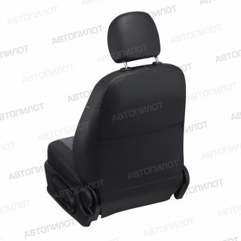 8 749 р. Чехлы на сиденья Алькантара ромб (5 мест раздел. 40/60 экокожа) Автопилот Volkswagen Caddy 2K дорестайлинг (2003-2010) (черный/серый)  с доставкой в г. Чебоксары. Увеличить фотографию 3