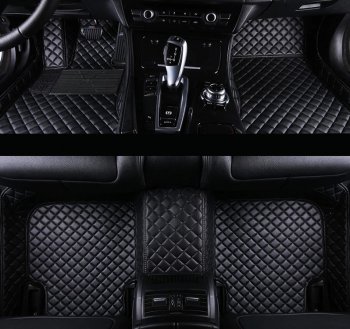 Ковры (Кожа экокожа) Автопилот Volkswagen Polo 5 хэтчбек дорестайлинг (2009-2015) (черный)