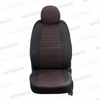13 649 р. Чехлы сидений (экокожа, спл. с подлок.) Автопилот Audi A6 С4 седан (1994-1997) (черный/шоколад)  с доставкой в г. Чебоксары. Увеличить фотографию 4