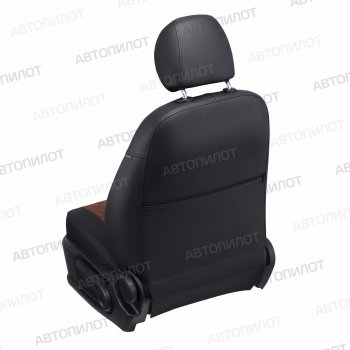 14 249 р. Чехлы сидений (экокожа, спл. с подлок.) Автопилот Ромб Audi A6 С4 седан (1994-1997) (черный/темно-коричневый)  с доставкой в г. Чебоксары. Увеличить фотографию 4