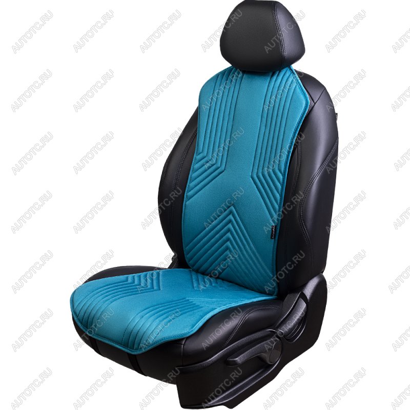 2 579 р. Накидка на сиденье (1 место Афины) ЛЮКС ст ВАН ВЭЙ Lord Autofashion FAW J6 СА3250 шасси (2013-2025) (бирюзовый, строчка темно-бирюзовая)  с доставкой в г. Чебоксары