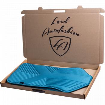 2 579 р. Накидка на сиденье (1 место Афины) ЛЮКС ст ВАН ВЭЙ Lord Autofashion FAW J6 СА3250 шасси (2013-2025) (бирюзовый, строчка темно-бирюзовая)  с доставкой в г. Чебоксары. Увеличить фотографию 7