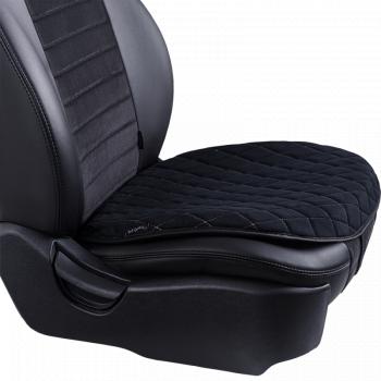829 р. Подушка-комфорт ст РОМБ (Софа) Lord Autofashion Seat Tarraco KN2 (2018-2025) (черный, строчка бежевая)  с доставкой в г. Чебоксары. Увеличить фотографию 2