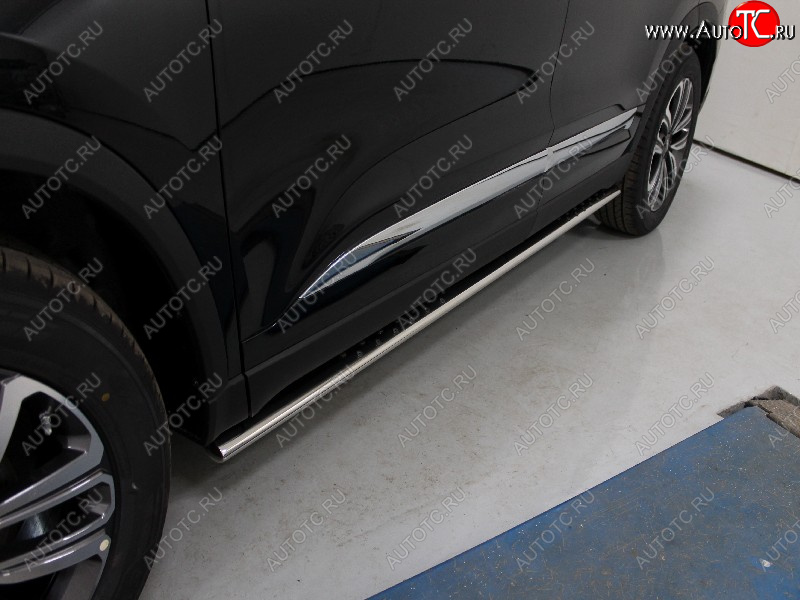 33 799 р. Пороги овальные с проступью 75х42 мм ТСС Тюнинг Chery Tiggo 8 (T18) дорестайлинг (2018-2022) (серые)  с доставкой в г. Чебоксары