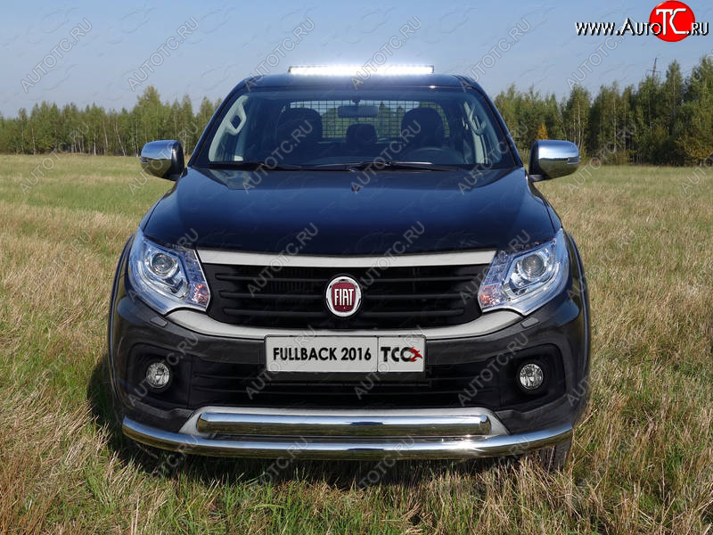 26 999 р. Защита передняя нижняя двойная 76,1*75 мм ТСС Тюнинг Fiat Fullback (2016-2018) (нержавейка)  с доставкой в г. Чебоксары