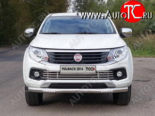 8 799 р. Нижняя декоративная вставка в бампер ТСС Тюнинг Fiat Fullback (2016-2018) (d 16 мм )  с доставкой в г. Чебоксары