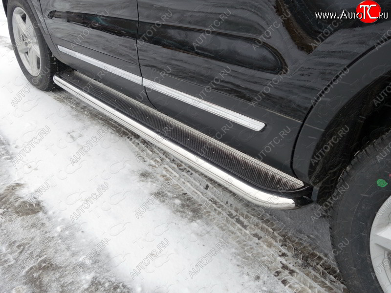 45 999 р. Пороги с площадкой 60,3 мм ТСС Тюнинг Ford Explorer U502 1-ый рестайлинг, 5 дв. (2015-2018) (нержавейка)  с доставкой в г. Чебоксары