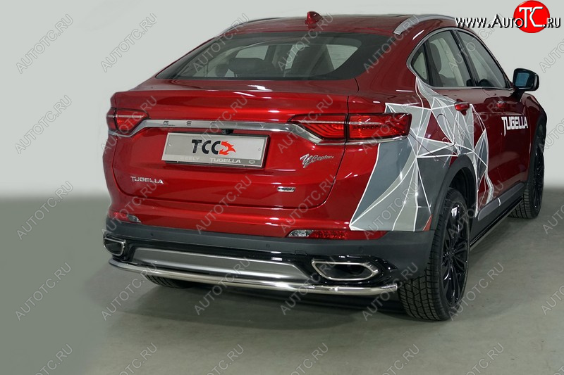 15 999 р. Защита задняя (нержавейка d42,4 мм), ТСС Тюнинг Geely Tugella FY11,HPBA4 дорестайлинг (2019-2023)  с доставкой в г. Чебоксары