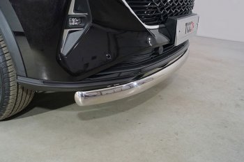 Защита переднего бампера нижняя овальная 75х42 мм ТСС Тюнинг Haval F7x рестайлинг (2022-2024) (нержавейка)