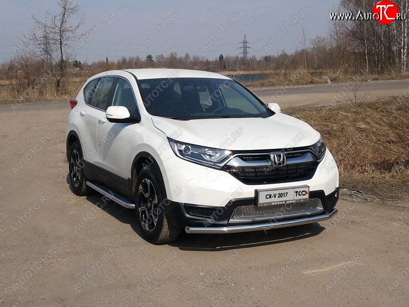 18 999 р. Защита переднего бампера нижняя d60,3 мм ТСС Тюнинг Honda CR-V RW,RT дорестайлинг (2016-2020) (нержавейка)  с доставкой в г. Чебоксары