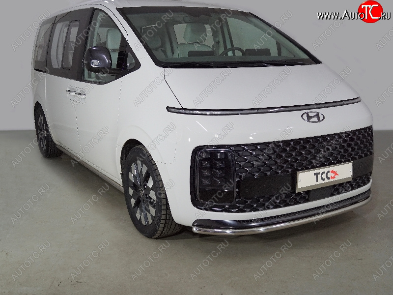 19 999 р. Защита переднего бампера нижняя d42,4 мм ТСС Тюнинг Hyundai Staria US4 (2021-2022) (нержавейка)  с доставкой в г. Чебоксары