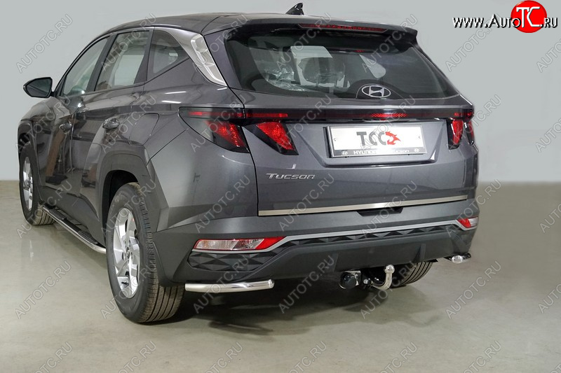 13 349 р. Защита заднего бампера (уголки, d42,4 мм) TCC Hyundai Tucson NX4 (2020-2022)  с доставкой в г. Чебоксары