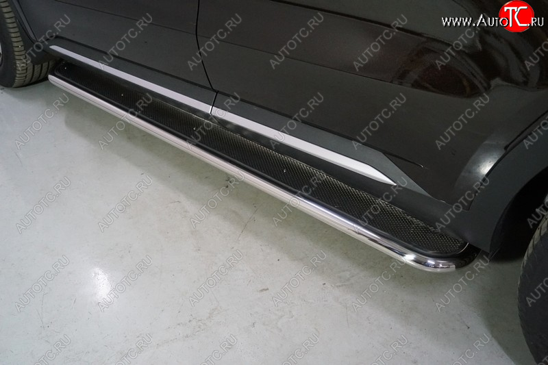 38 999 р. Пороги с площадкой 42,4 мм ТСС Тюнинг KIA Sorento MQ4 (2020-2022) (нержавейка)  с доставкой в г. Чебоксары