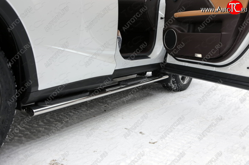 43 949 р. Пороги овальные с накладкой 120х60 мм кроме F-Sport ТСС Тюнинг Lexus RX300 XU10 дорестайлинг (1995-2001) (серые)  с доставкой в г. Чебоксары