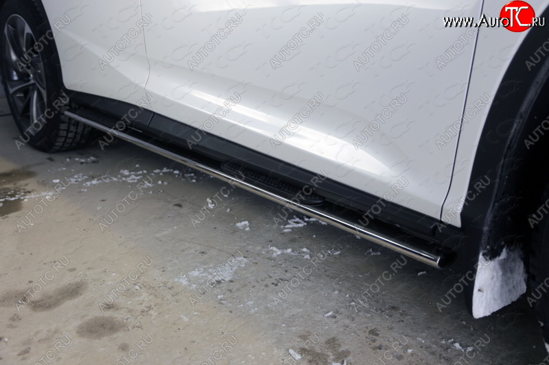 33 999 р. Пороги овальные с накладкой 75х42 мм кроме F-Sport ТСС Тюнинг Lexus RX300 XU10 дорестайлинг (1995-2001) (серые)  с доставкой в г. Чебоксары