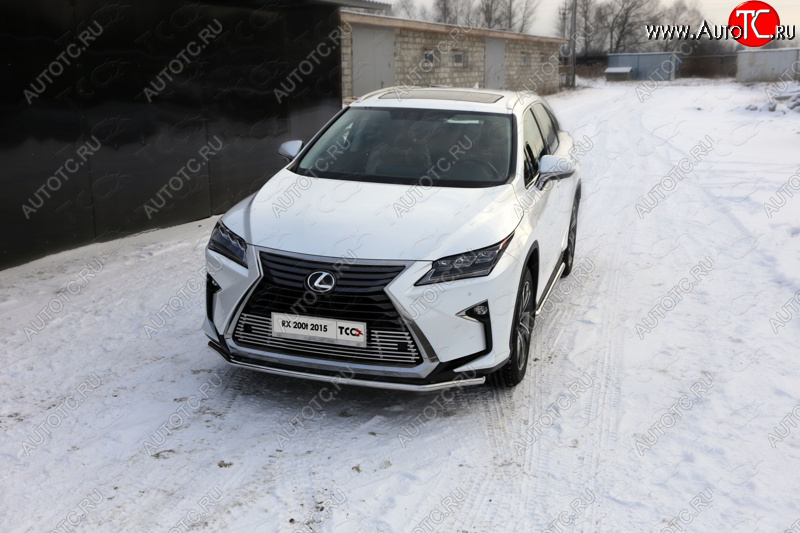 20 599 р. Защита переднего бампера нижняя d42,4 мм ТСС Тюнинг Lexus RX350 XU30 дорестайлинг (2003-2006) (нержавейка)  с доставкой в г. Чебоксары