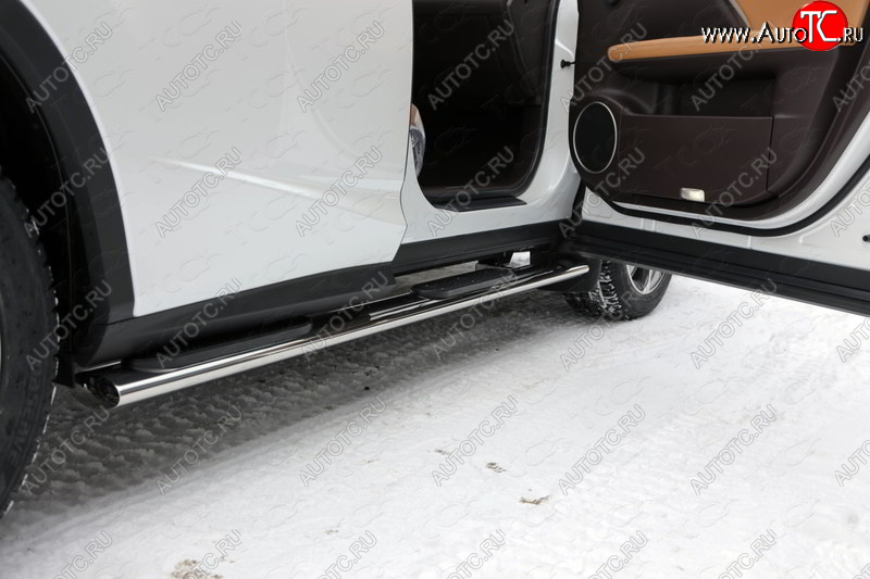 43 949 р. Пороги овальные с накладкой 120х60 мм F-Sport ТСС Тюнинг Lexus RX300 XU10 дорестайлинг (1995-2001) (серые)  с доставкой в г. Чебоксары