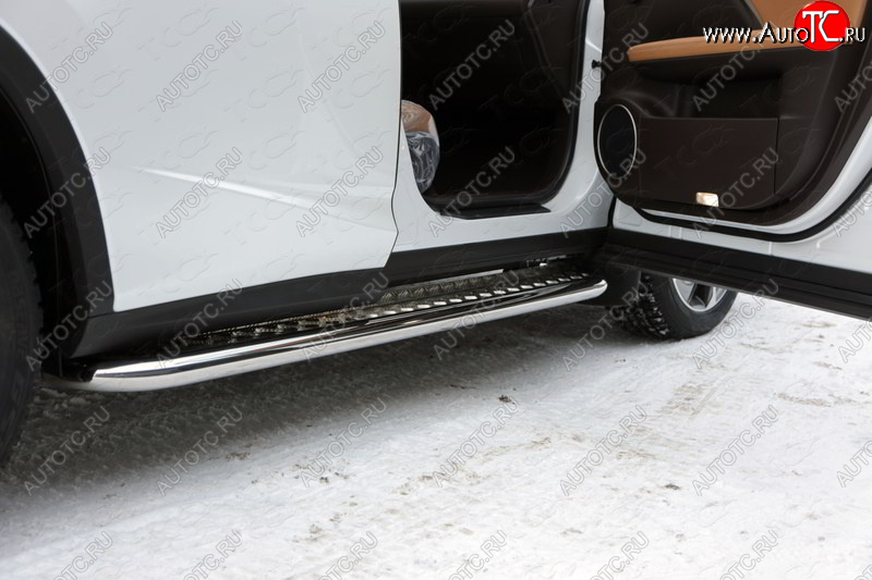 36 999 р. Пороги с площадкой 60,3 мм F-Sport ТСС Тюнинг Lexus RX350 XU30 дорестайлинг (2003-2006) (серые)  с доставкой в г. Чебоксары