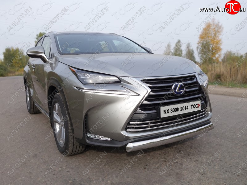 18 999 р. Защита переднего бампера нижняя овальная 75х42 мм ТСС Тюнинг Lexus NX200 Z10 дорестайлинг (2014-2017) (нержавейка)  с доставкой в г. Чебоксары