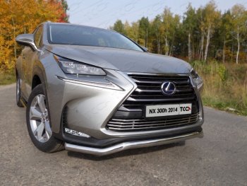 Защита переднего бампера кенгурин 60,3 мм кроме F-Sport ТСС Тюнинг Lexus NX200 Z10 дорестайлинг (2014-2017) (нержавейка)