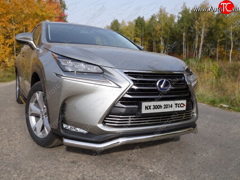 21 999 р. Защита переднего бампера кенгурин 60,3 мм кроме F-Sport ТСС Тюнинг Lexus NX200 Z10 дорестайлинг (2014-2017) (нержавейка)  с доставкой в г. Чебоксары