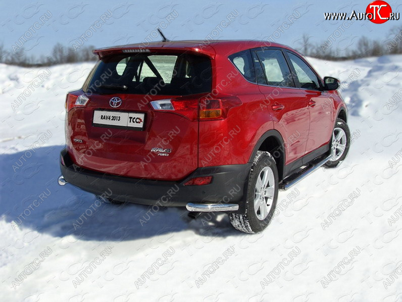 17 649 р. Защита заднего бампера (уголки, d60,3 мм) TCC Toyota RAV4 XA40 5 дв. рестайлинг (2015-2019)  с доставкой в г. Чебоксары