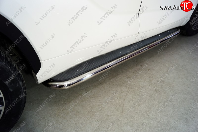 45 999 р. Пороги с площадкой 60,3 мм ТСС Тюнинг Toyota Highlander XU70 (2020-2025) (нержавейка)  с доставкой в г. Чебоксары