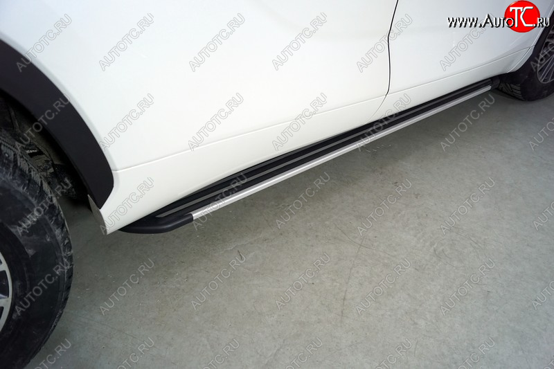 20 599 р. Пороги алюминиевые Slim Line ТСС Тюнинг Toyota Highlander XU70 (2020-2025) (Silver)  с доставкой в г. Чебоксары