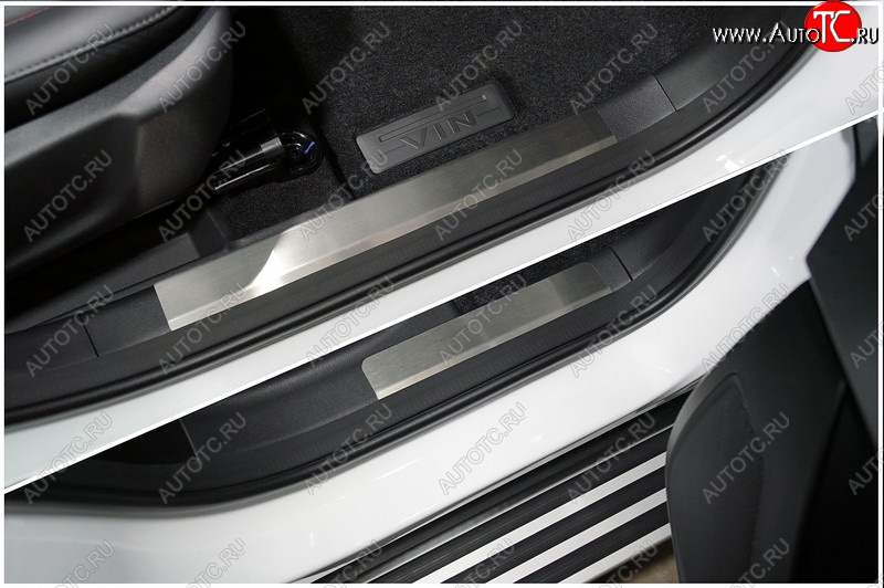 3 599 р. Накладки на пластиковы пороги, ТСС Тюнинг Changan CS35 Plus рестайлинг (2021-2025) (лист шлифованный)  с доставкой в г. Чебоксары