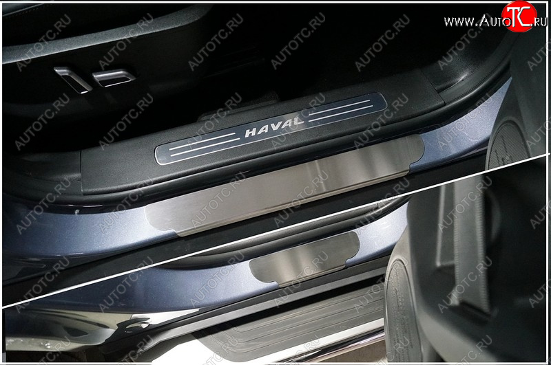 2 399 р. Накладки на пороги, ТСС Тюнинг Haval Dargo (2022-2025) (лист шлифованный)  с доставкой в г. Чебоксары