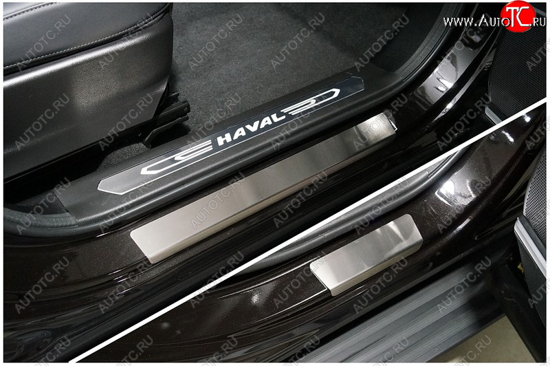 2 399 р. Накладки на пороги, ТСС Тюнинг Haval F7 рестайлинг (2022-2024) (лист шлифованный)  с доставкой в г. Чебоксары