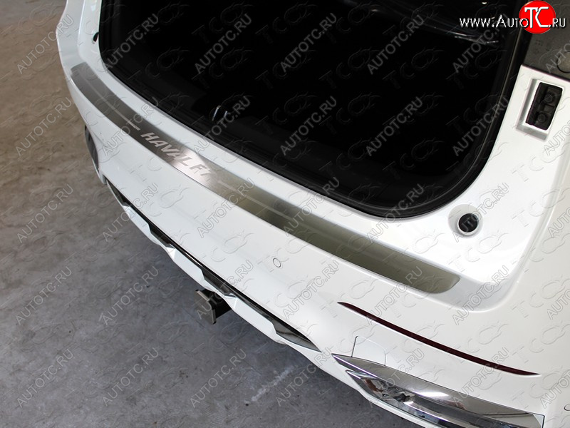 3 399 р. Накладка на задний бампер, ТСС Тюнинг Haval F7  дорестайлинг (2018-2022) (лист шлифованный надпись Haval F7)  с доставкой в г. Чебоксары