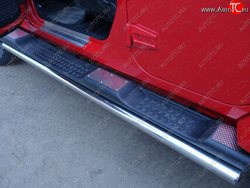 2 999 р. Накладки на пороги ТСС Тюнинг Jeep Wrangler JK 3 дв. дорестайлинг (2006-2010) (декоративные)  с доставкой в г. Чебоксары