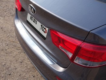 Накладка на задний бампер, ТСС Тюнинг KIA Rio 3 QB хэтчбек 5 дв. рестайлинг (2015-2017)
