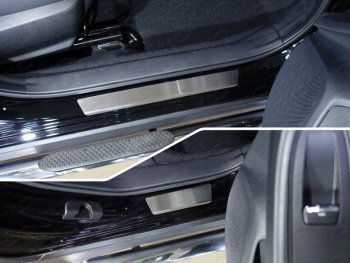 Накладки на пороги, ТСС Тюнинг Subaru XV GT/G24 дорестайлинг (2017-2021) (лист шлифованный)