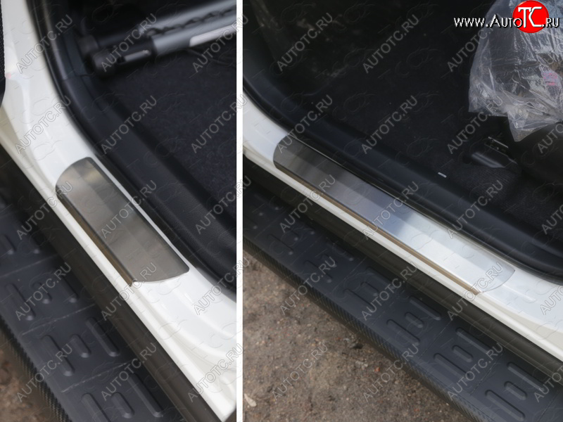 3 399 р. Накладки на пороги, ТСС Тюнинг Toyota RAV4 XA40 5 дв. рестайлинг (2015-2019) (лист шлифованный)  с доставкой в г. Чебоксары