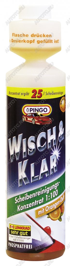 399 р. Концентрат для стеклоочистителей 1:100  250 мл - яблоко Pingo 00786-5  с доставкой в г. Чебоксары