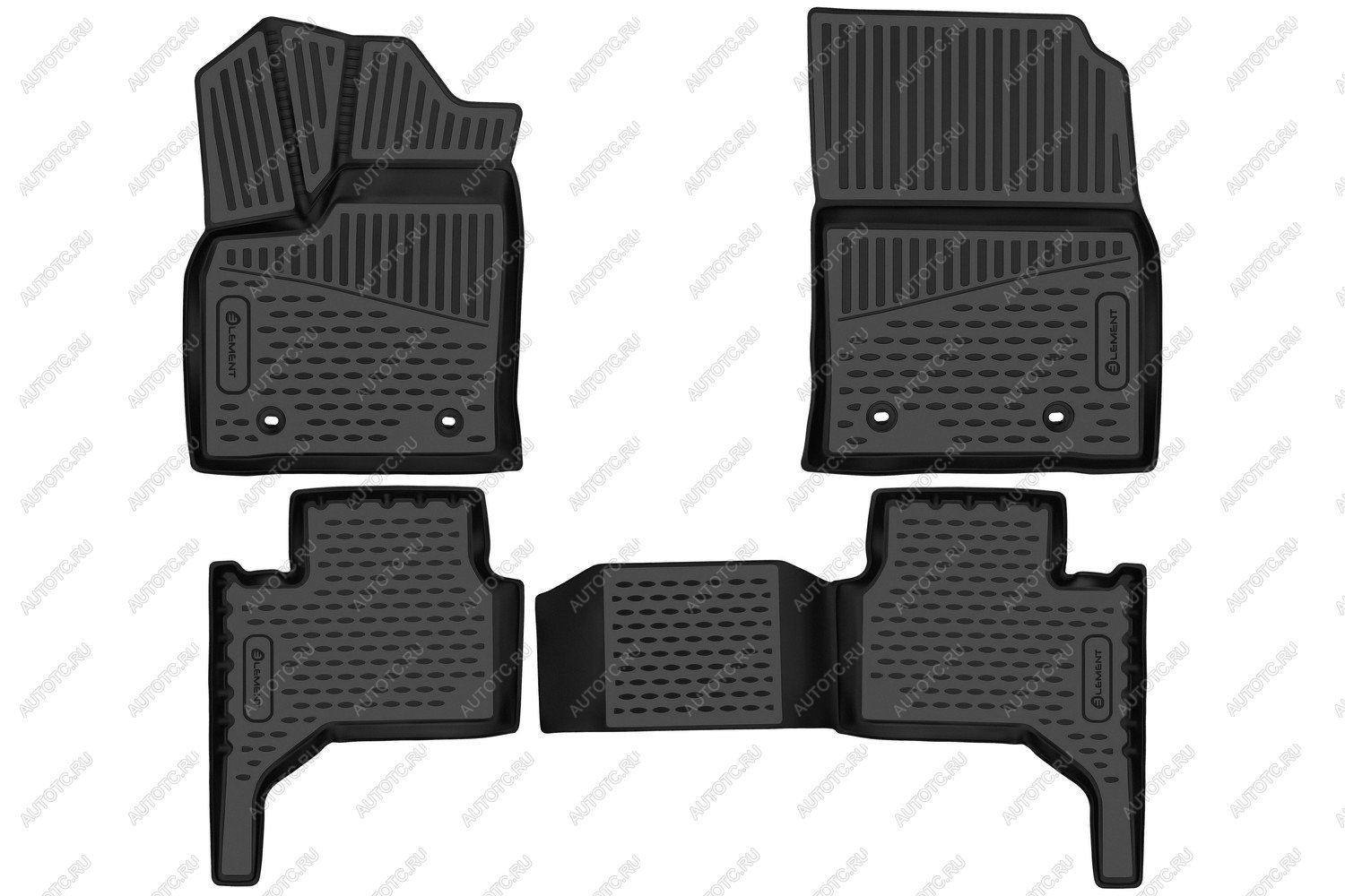 3 199 р. Коврики 3D в салон (5 мест) (полиуретан) Element Toyota Land Cruiser J300 дорестайлинг (2021-2025) (черные)  с доставкой в г. Чебоксары