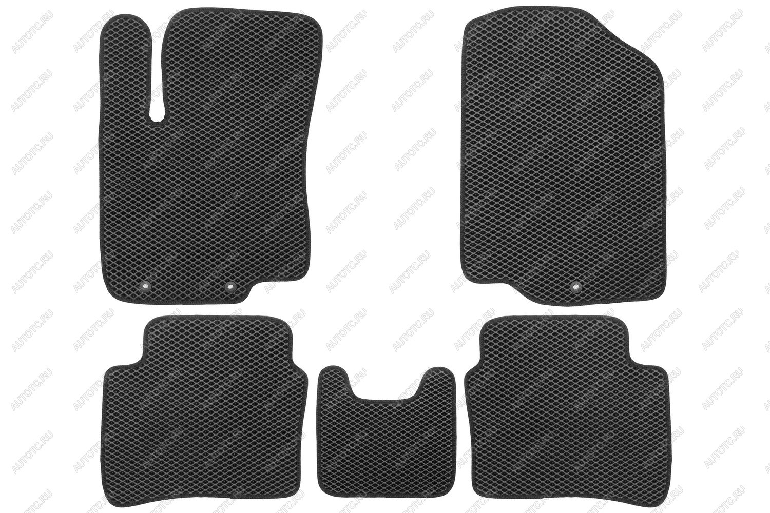 2 899 р. Коврики в салон EVA подходят для HYUNDAI Solaris (I, Ir) 2010-2017  KIA Rio (III, IIIr) 2011-2017 (черная окантовка), 5шт.  Хендай Солярис Klever eva.b.0502503922110k  с доставкой в г. Чебоксары