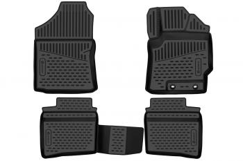 Коврики 3D в салон (4WD) Element Toyota Corolla Fielder E160 универсал дорестайлинг (2012-2015) (черные)