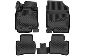 Коврики 3D в салон (полиуретан) Element JAC JS4 (2021-2025) (черные)