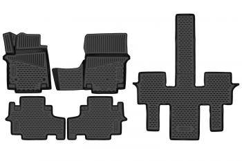 Коврики 3D в салон (полиуретан)(7 мест) Element Hyundai Staria US4 (2021-2022) (черные)