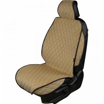 2 349 р. Накидка на сиденье (1 место Хами) ФЕНИКС ст РОМБ Lord Autofashion FAW J6 СА3250 шасси (2013-2025) (светло-бежевый, строчка бежевая)  с доставкой в г. Чебоксары. Увеличить фотографию 4