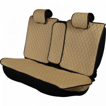 2 349 р. Накидка на сиденье (1 место Хами) ФЕНИКС ст РОМБ Lord Autofashion FAW J6 СА3250 шасси (2013-2025) (светло-бежевый, строчка бежевая)  с доставкой в г. Чебоксары. Увеличить фотографию 5